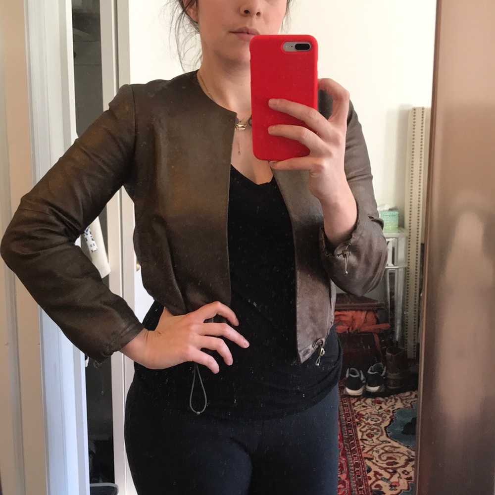 Leather Jacket - Bronze